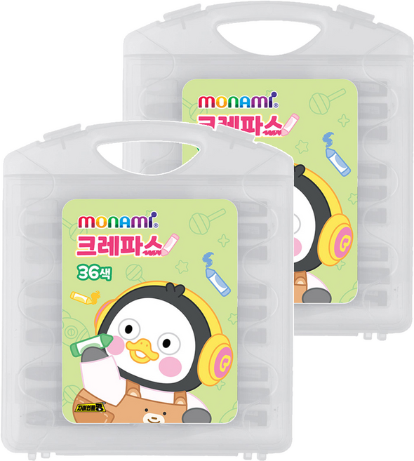 모나미 펭수 크레파스 36종 세트, 36색, 2세트