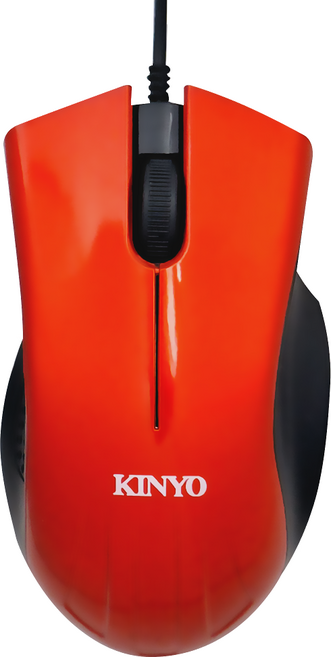 Kinyo 靜音 Wired 滑鼠 紅色 1200DPI KM-506