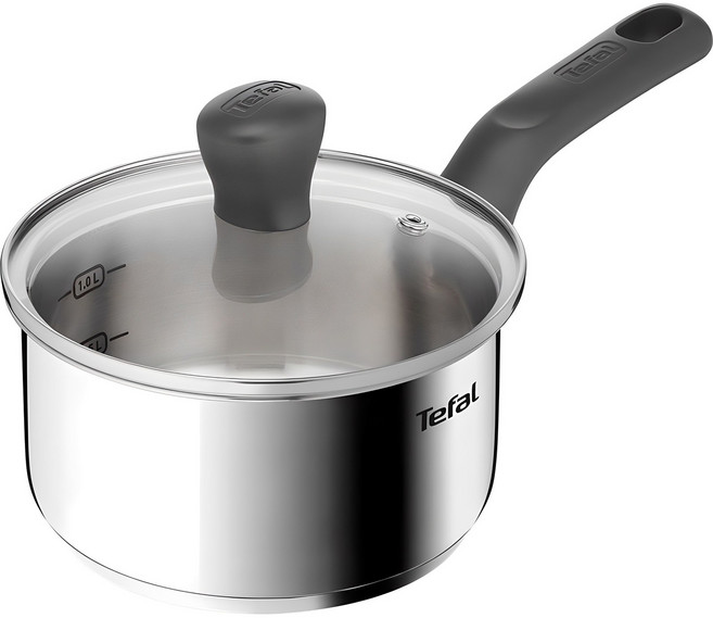 테팔 인덕션 스테인리스 스틸 이지쿡 편수냄비, 16cm, 실버, 1개