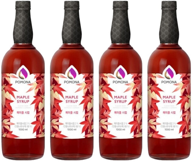 포모나 메이플 시럽 포모나 커피시럽, 4개, 1L