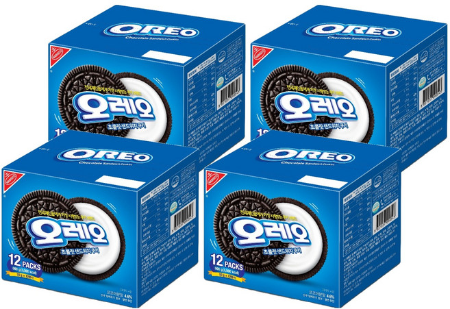 오레오 화이트 샌드위치 쿠키, 600g, 4개