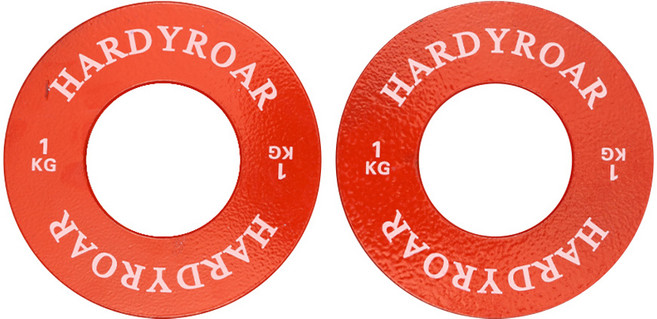 HardyRoar 優質輕量槓鈴片, 1組, 紅色的, 1kg