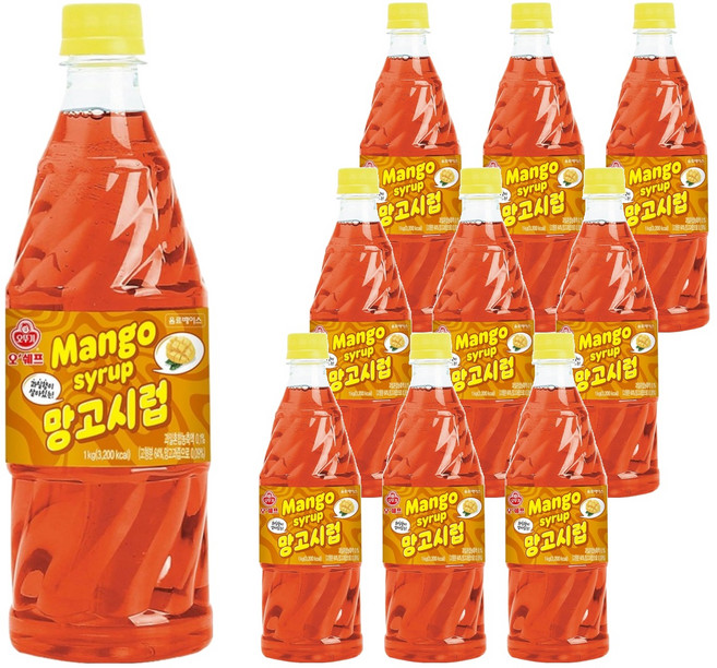 오쉐프 망고시럽, 1kg, 10개