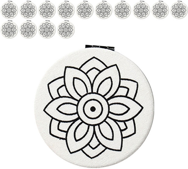 민화샵 패브릭 손거울, 15개, 단청