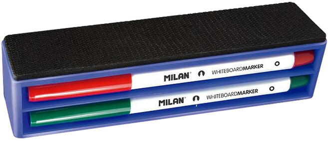 MILAN 白板擦含4色白板筆組 107g, 1組