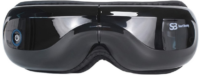 Smart Bearing 智慧魔力 熱敷氣囊舒壓音樂眼罩 5種按摩模式 石墨烯發熱, 黑色, SB-E02K