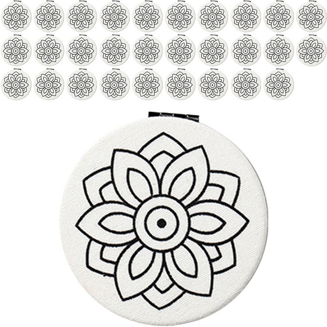 민화샵 패브릭 손거울, 30개, 단청