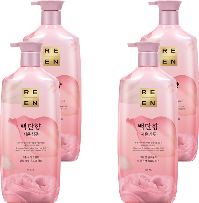 리엔 자윤 백단향 샴푸 프루티 피오니 향, 950ml, 4개