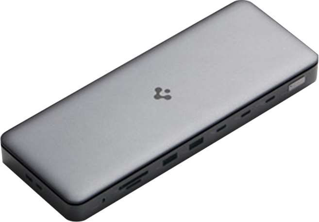 슈피겐 썬더볼트4 USB4 8K 트리플 모니터 도킹스테이션 PD2307, 스페이스 그레이, 1개