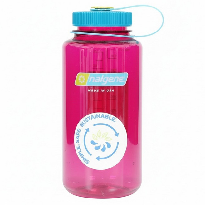 nalgene Sustain永續系列 寬嘴水壺, 電洋紅, 1L, 1個