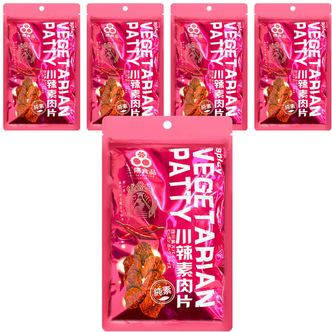三陽食品 川辣素肉片, 250g, 5包