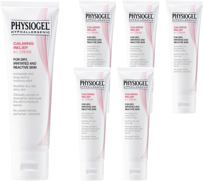 PHYSIOGEL 潔美淨 層脂質安撫修護AI乳霜, 50ml, 6條