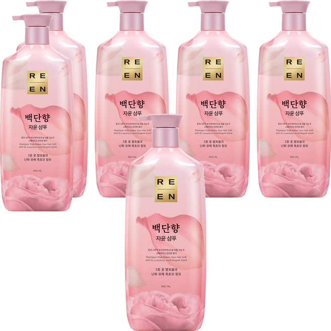 리엔 자윤 백단향 샴푸 프루티 피오니 향, 950ml, 6개