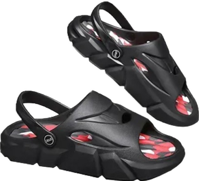 bebehome 厚底撞色運動休閒兩用洞洞鞋 EVA鞋面鞋底 拖涼鞋