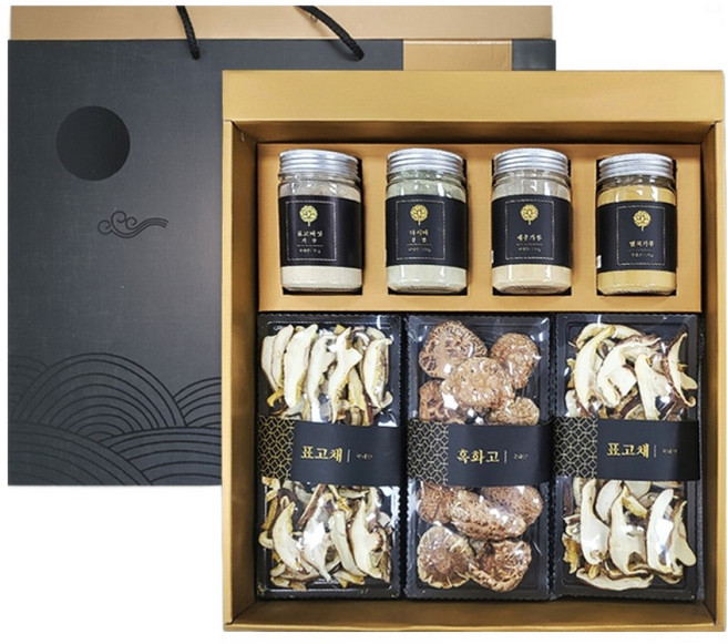 몸애조화 흑화고 분말 버섯 혼합 선물세트, 1세트