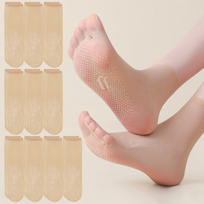 두발로 여성용 논슬립 발목 스타킹 10켤레 세트