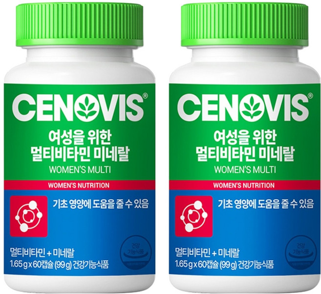 세노비스 여성용 멀티비타민미네랄, 60정, 2개