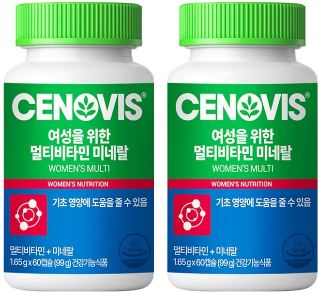 세노비스 여성용 멀티비타민미네랄, 60정, 2개 - 쿠팡