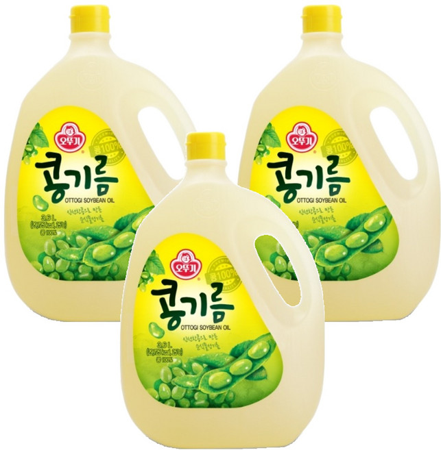 오뚜기 콩기름, 3.6L, 3개