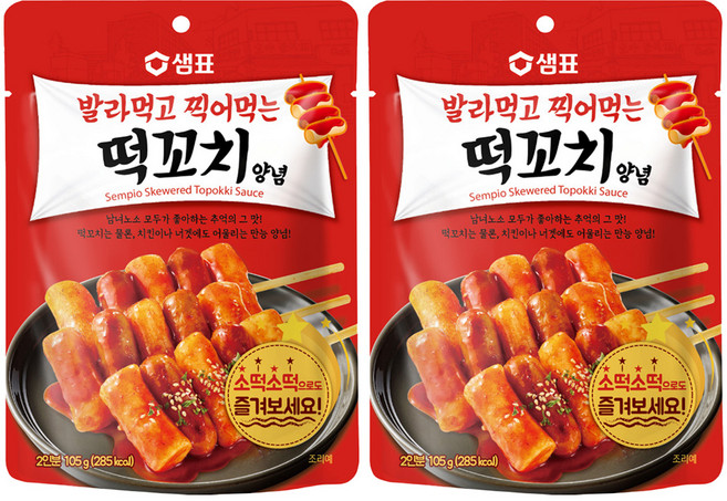 샘표 발라먹고 찍어먹는 떡꼬치 양념, 105g, 2개