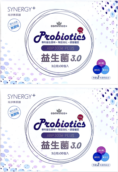 convince 康心 ABP300e 益生菌 益生元3.0, 30包, 3g, 2盒