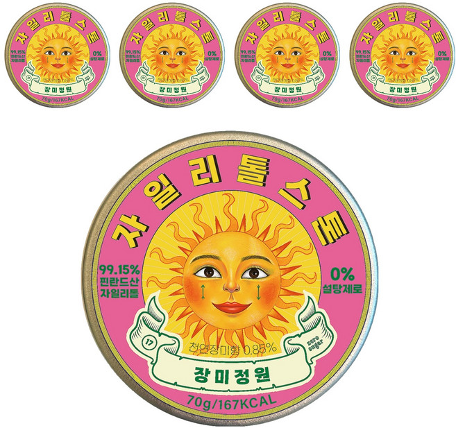 자일리톨스톤 사탕 장미정원, 70g, 5개
