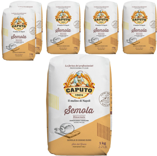 카푸토1924 세몰라 리마치나타 밀가루, 6개, 1kg