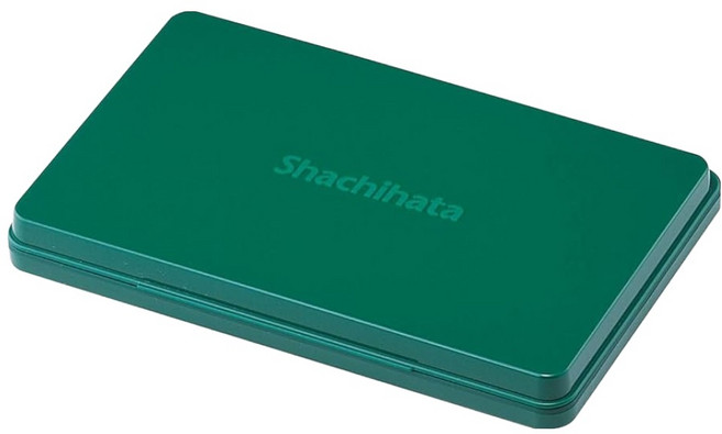 Shachihata 寫吉達 油性印台 快速乾燥 美麗印影 綠色 HGN-3, 1個