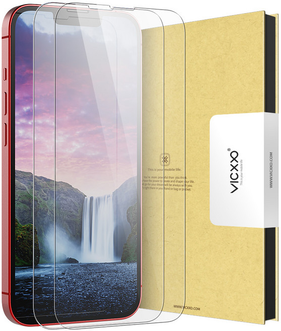 빅쏘 2.5C 아이폰 강화유리 휴대폰 액정보호필름 2매, 1세트