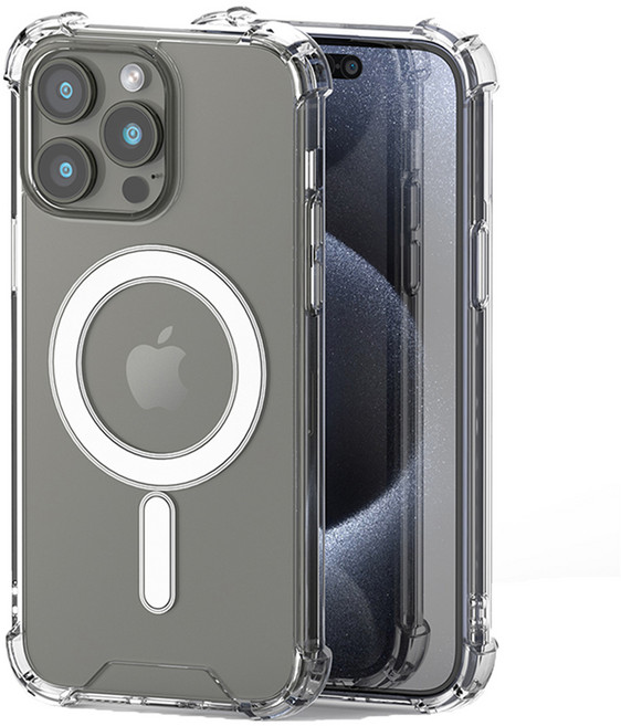 굿밸류 맥세이프 클리어 젤하드 휴대폰 케이스 에어범퍼