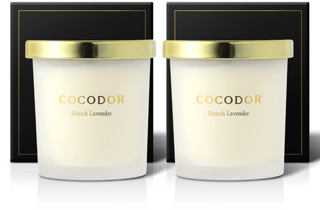 COCODOR 珂珂朵爾 大豆蠟燭 小罐, 法國薰衣草, 130g, 2個