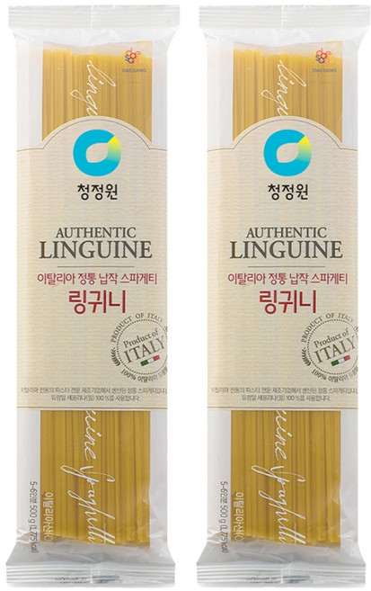 청정원 링귀니 스파게티면, 500g, 2개
