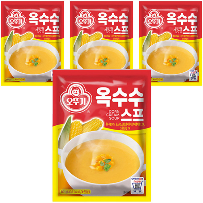 오뚜기 옥수수스프, 80g, 4개