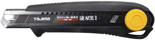 TaJIma 田島 包膠專業美工刀 螺旋固定式 DC-L561, 1支, 黑色/黃色