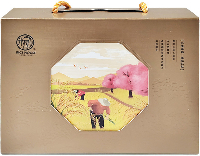 RICE HOUSE 米屋 金盈滿屋手提禮盒 馥米300g 3入, 1盒