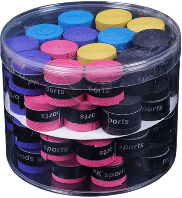 라이크스 그립 라켓 밴드 60p 세트, 블랙, 레드, 블루, 퍼플, 옐로우, 1세트