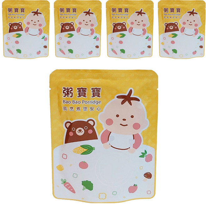 粥寶寶 無毒農 田園南瓜鮮嫩雞 12個月以上, 120g, 5包