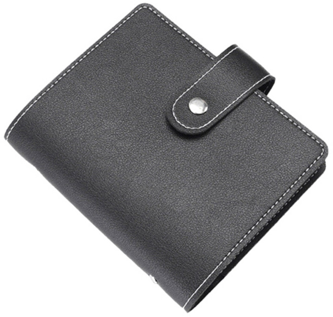 클레르 비즈니스 카드 명함 정리 보관 케이스 포켓 명함 북 64매, 블랙