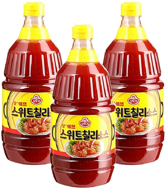 오뚜기 오쉐프 스위트 칠리소스, 2.1kg, 3개