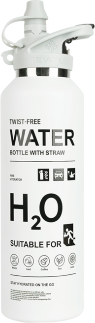 REVOMAX 銳弗 滅火器系列保溫瓶 950ml 36小時超強保冰, 雪地白, 1個