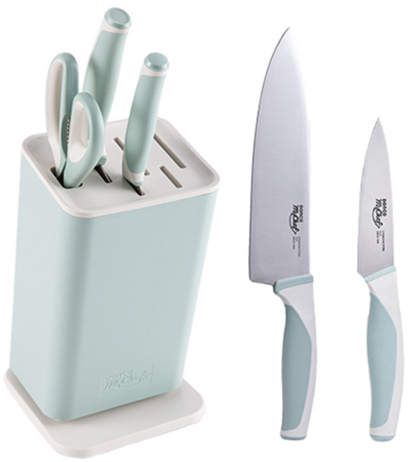 마이셰프 마린 칼블럭 4종 + 과도 + 식도, 1세트, 식도 200mm, 180mm + 과도 100mm, 120mm + 가위 + 칼블럭