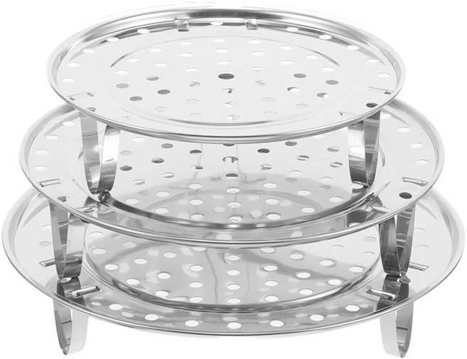 AHOYE 可疊加不鏽鋼電鍋料理蒸盤3件組, 1組, 22cm