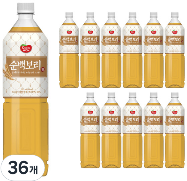 동원 순백 보리차, 1.5L, 36개