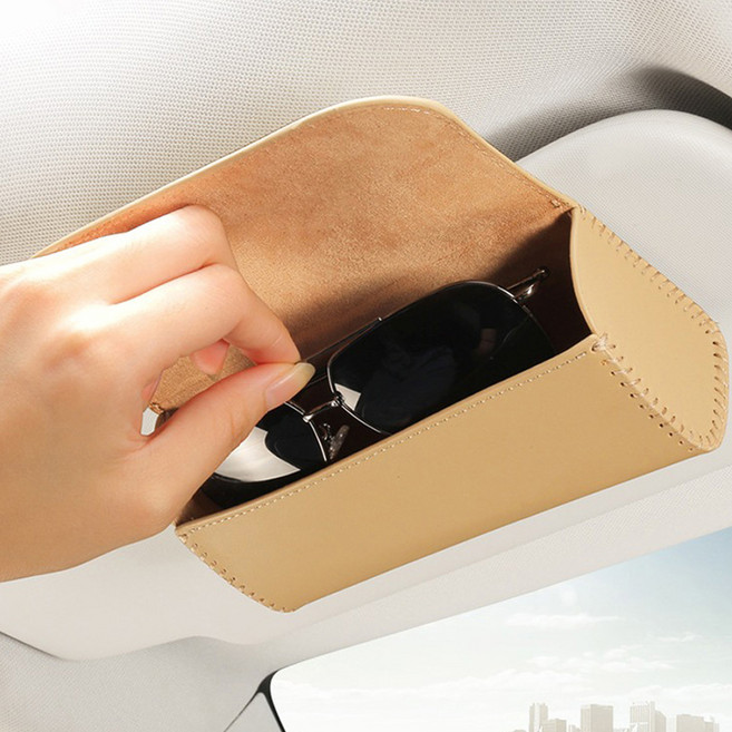 엠노블 차량용 선글라스 케이스, 베이지, 1개