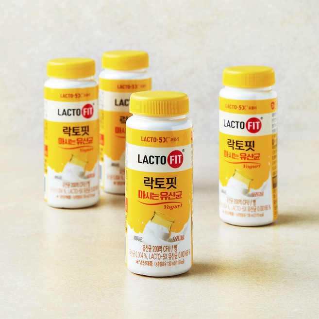 종근당건강 락토핏 마시는 유산균 오리지널, 130ml, 4개입, 1개