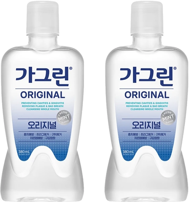 가그린 오리지널 구강청결제, 380ml, 2개 - 쿠팡