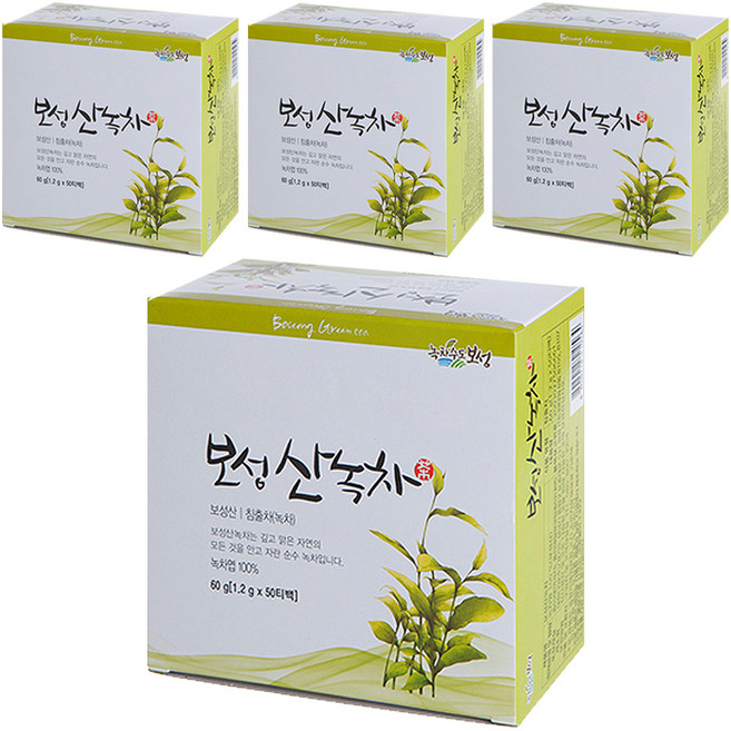 녹차수도보성 산 녹차 티백, 1.2g, 50개입, 4개