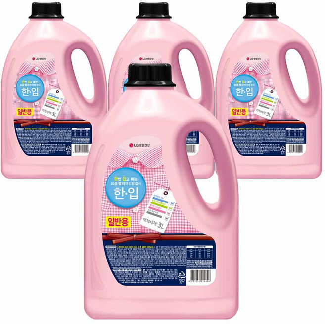 한입 액체세제 일반, 3L, 4개