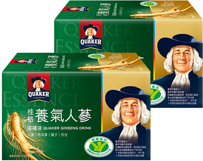 QUAKER 桂格 養氣人蔘滋補液 6瓶, 360ml, 2盒