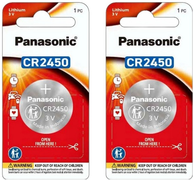 파나소닉 리퓸 코인 건전지 CR2450, 1개입, 2개